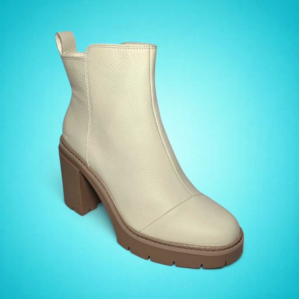 New Women's TOMS Leather Rya Boots, Color‎ Light Sand, Size 9.5
